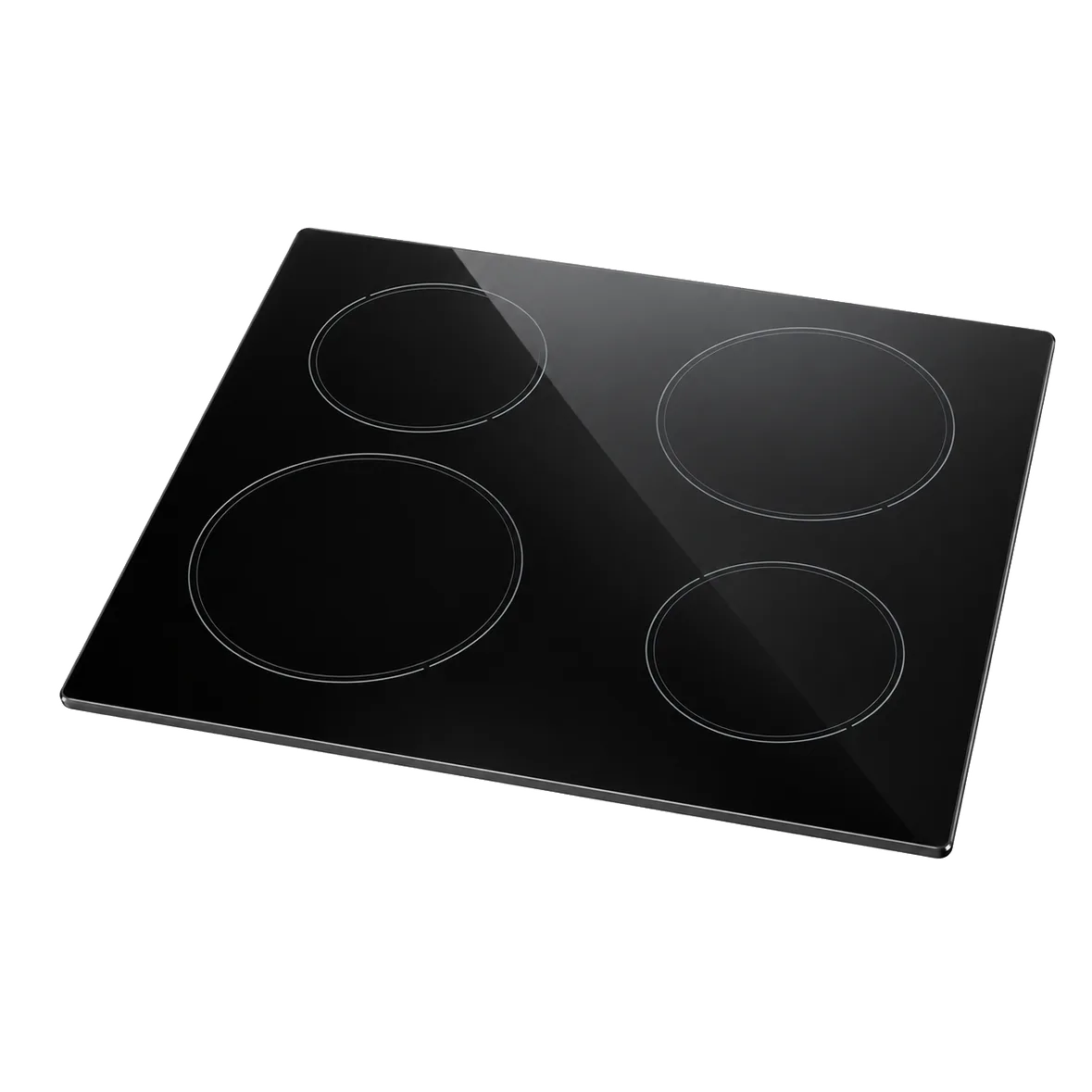 Cooktop de indução em vidro, com quatro zonas
